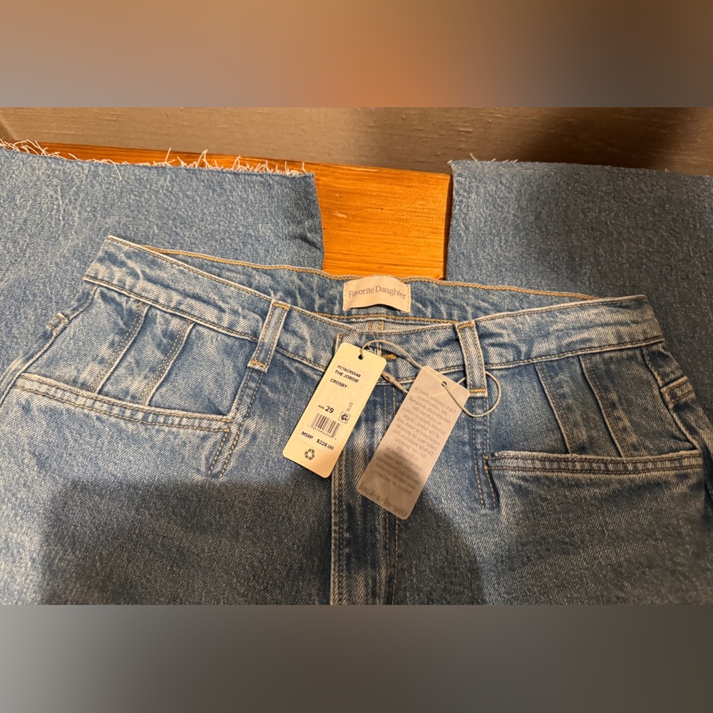 Favorite Daughter The Jordie Super High Rise Wide Leg. Color: Crosby, sz 29 NWT - Picture 12 of 13